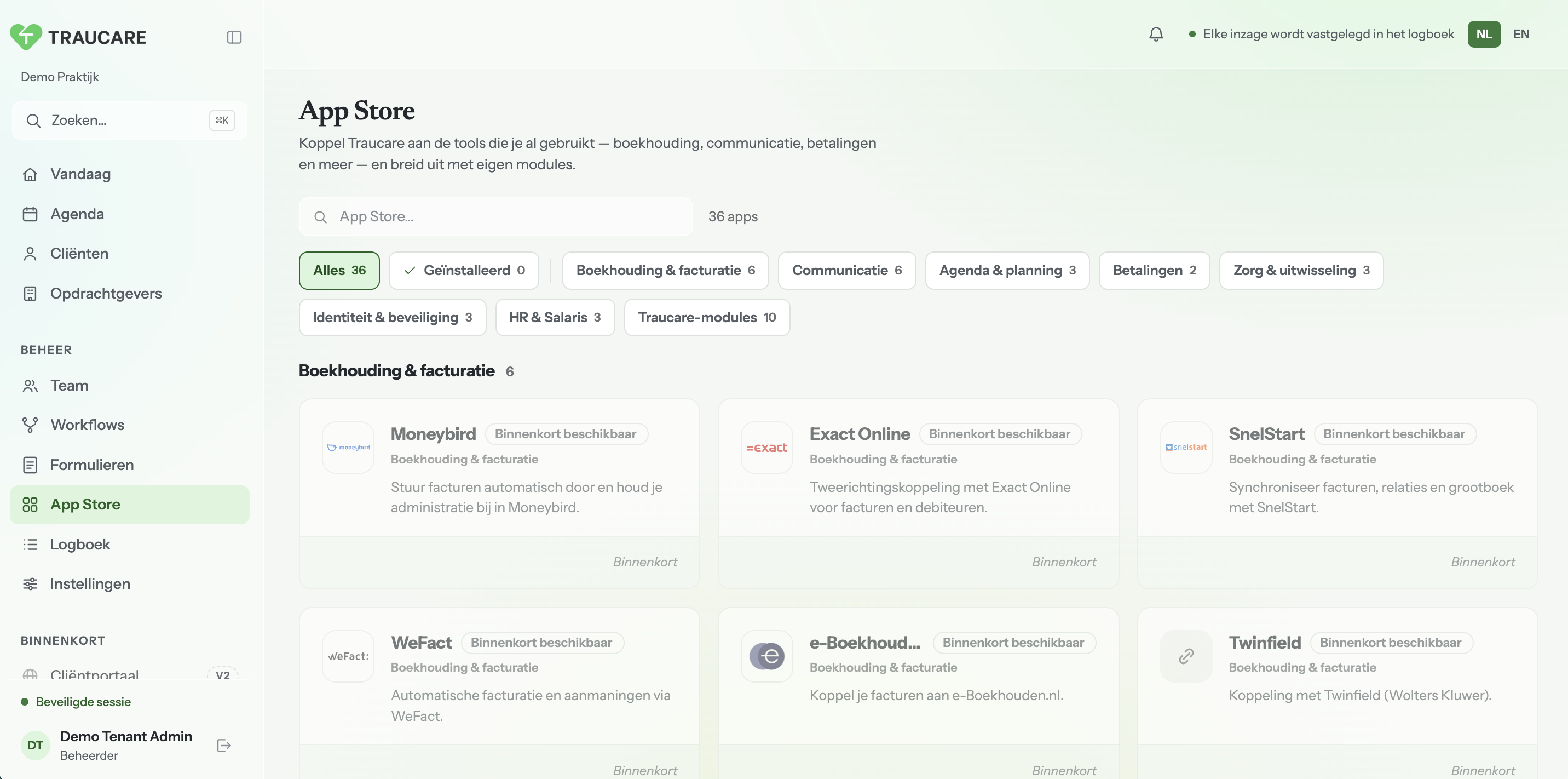 App Store in Traucare